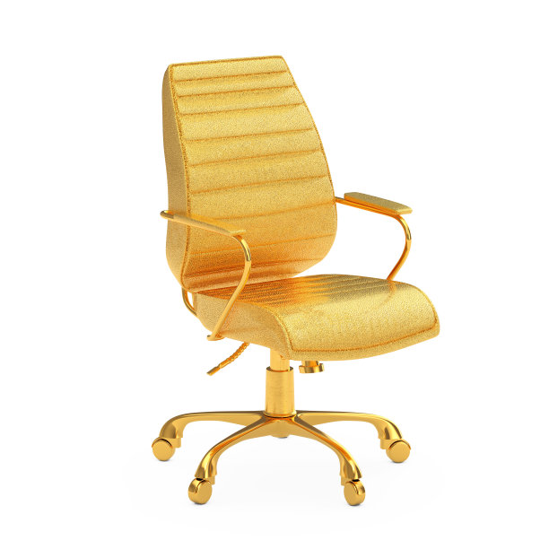 金奖老板办公椅。3d渲染图片下载