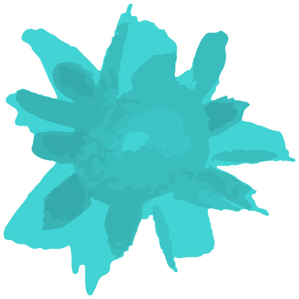 异想天开的浅蓝色星形水彩染色在白色的背景图片下载