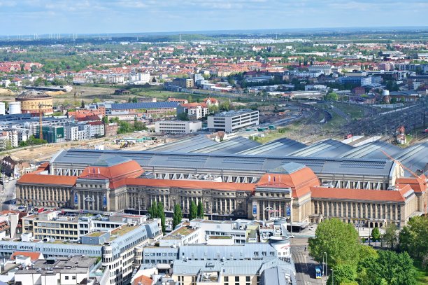 莱比锡中央车站全景图图片下载