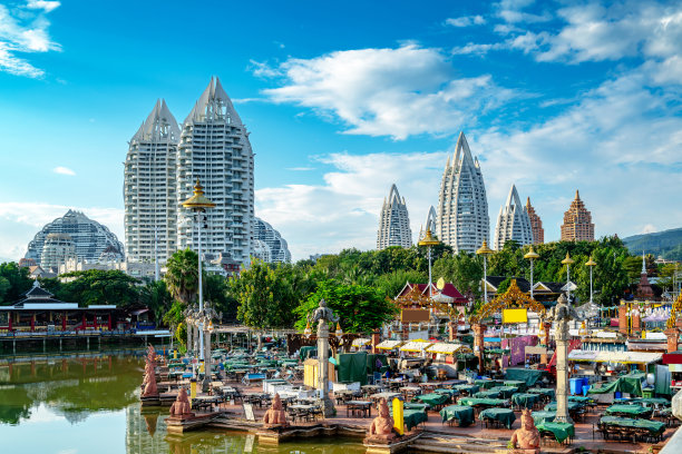 西双版纳星光夜市图片下载