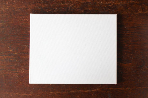 白色画布和木质背景图片下载