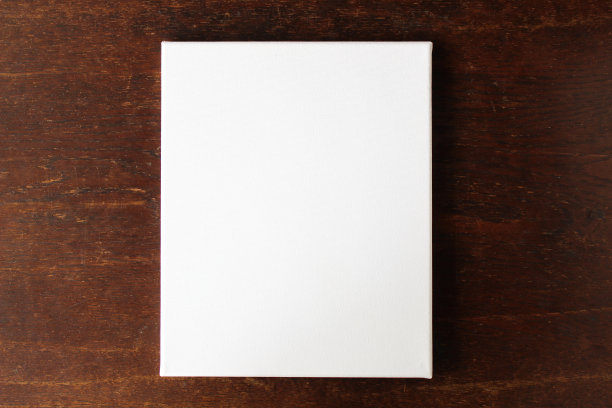 白色画布和木质背景图片下载