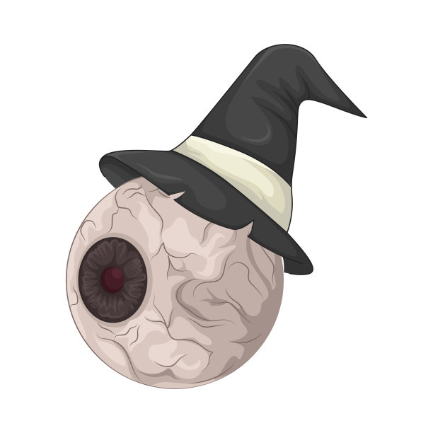 戴女巫帽的眼睛图片下载