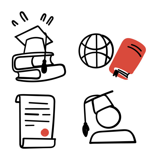 手绘涂鸦世界教育相关插图图片下载