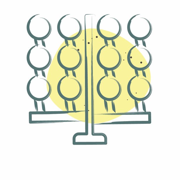 图标聚光灯下。与网球运动有关的标志。色斑样式。简单的设计说明图片下载