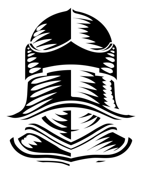 骑士头盔盔甲头盔中世纪复古木刻图片下载