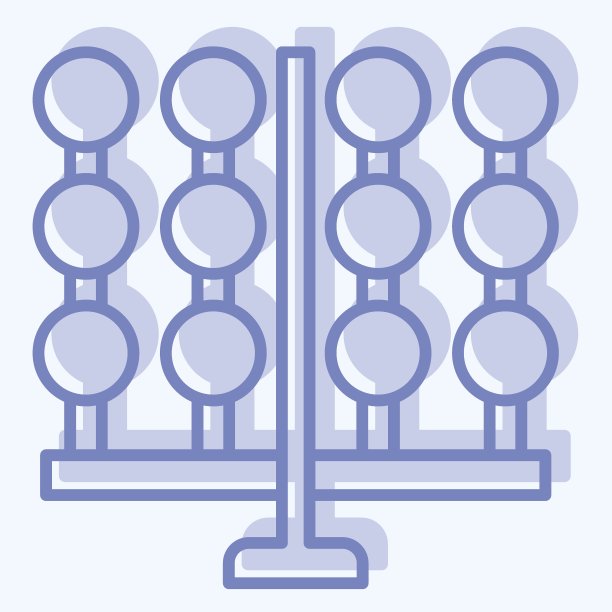 图标聚光灯下。与网球运动有关的标志。双音风格。简单的设计说明图片下载