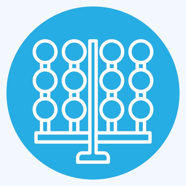 图标聚光灯下。与网球运动有关的标志。蓝眼睛的风格。简单的设计说明图片下载