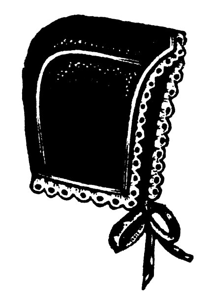 19世纪90年代维多利亚时代的时尚，蕾丝装饰的小女孩帽子图片下载