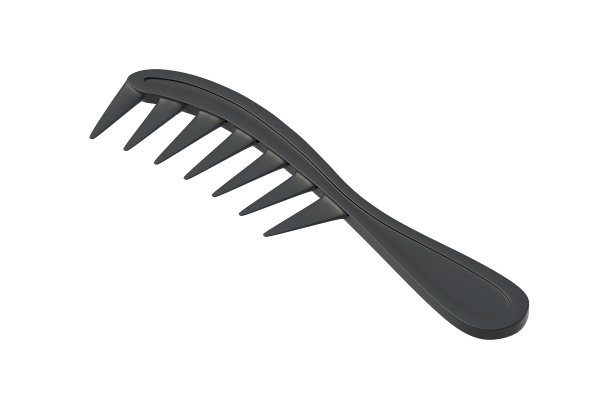 梳在白色背景上孤立的头发。三维渲染图片下载