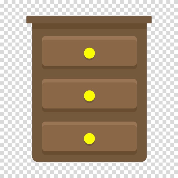 床头柜配有镀金把手、橱柜、内饰、家具、平面设计、简洁形象、卡通风格。概念为一个网站销售家具。矢量线图标的业务和广告图片下载