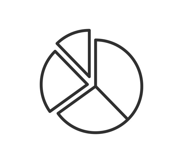 简单的饼状图图标说明图片下载