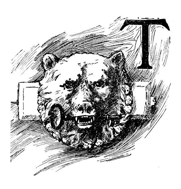 古董图片:熊和字母T图片下载