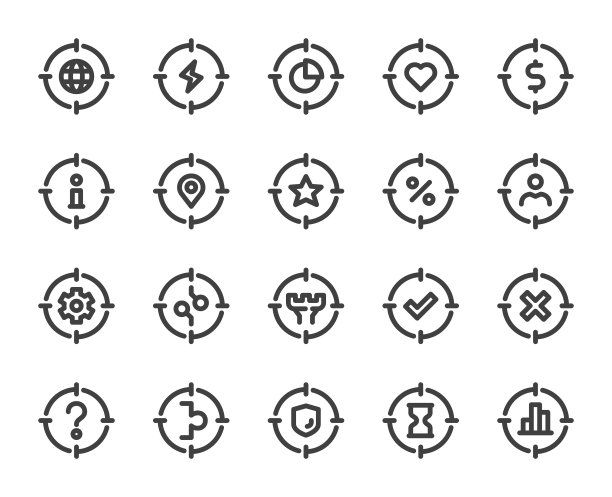 目标-粗体线条图标图片下载