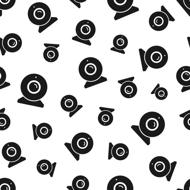 摄像头。无缝模式。白色背景的图标图片下载