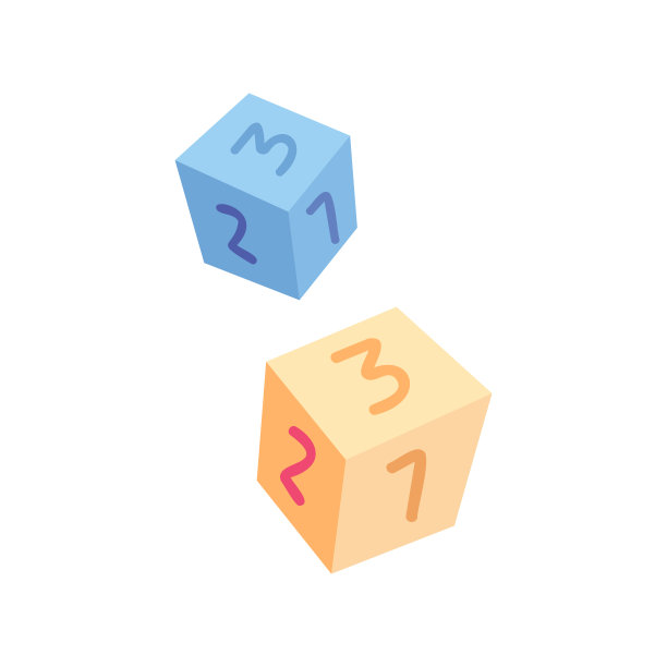 在白色背景上为孩子们设计的彩色游戏块图片下载