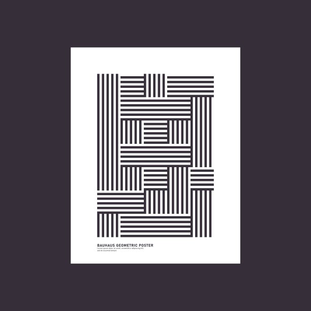 复古风格的黑白几何图案。图片下载