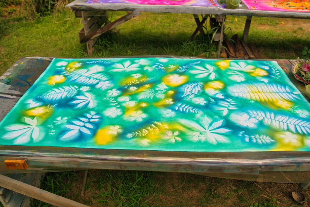 除去工作台上所有叶子和花朵后的织物，马埃塞舌尔图片下载