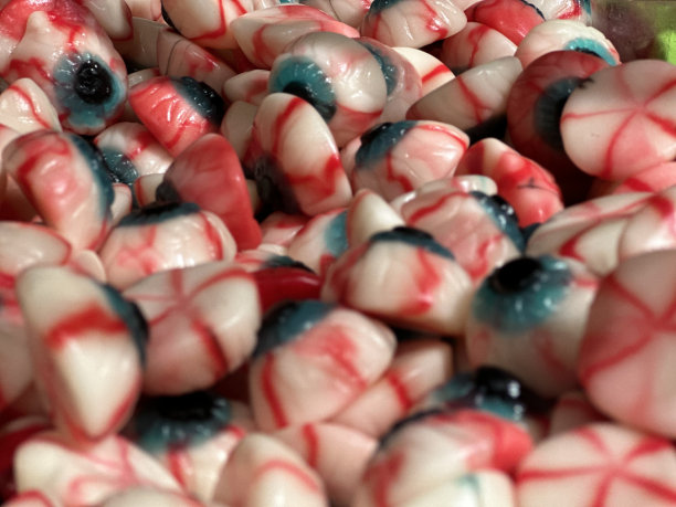 眼形糖果，万圣节糖果，糖果店，彩色糖果图片下载