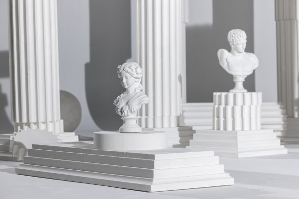 工作室的装饰灵感来自古埃及和希腊时期。装饰里一个人也没有图片下载