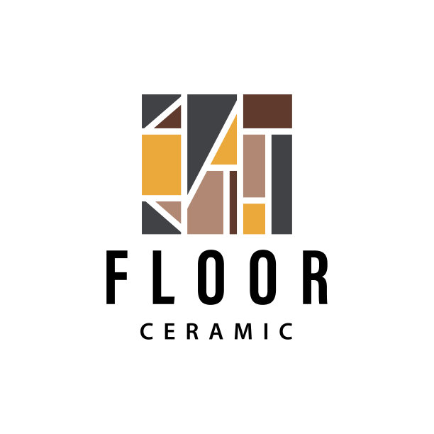 地板设计标志，家居装饰瓷砖矢量插图图片下载