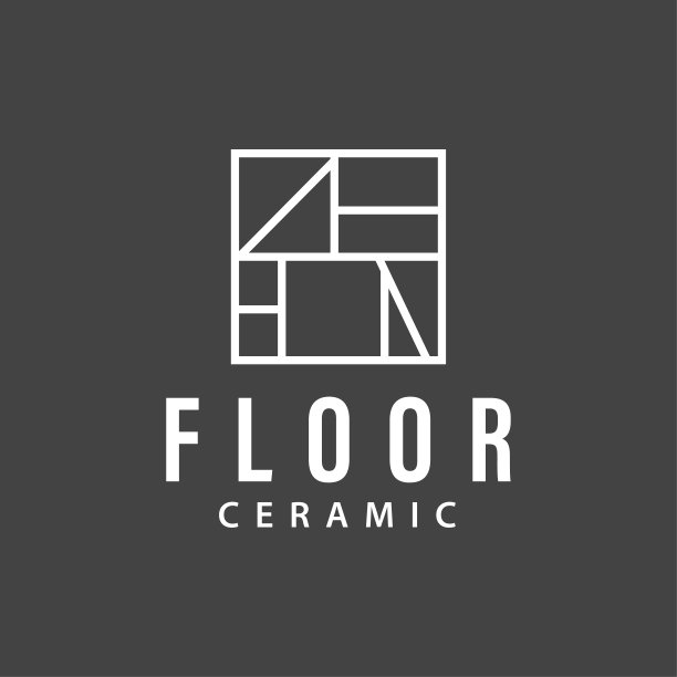 地板设计标志，家居装饰瓷砖矢量插图图片下载