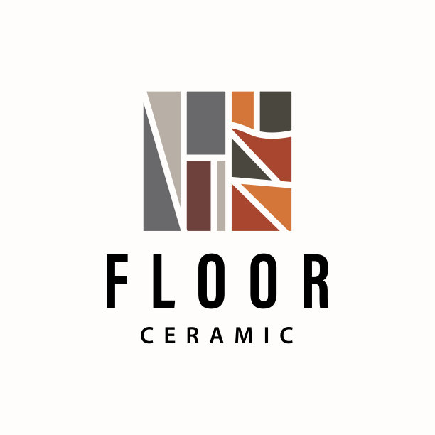 地板设计标志，家居装饰瓷砖矢量插图图片下载