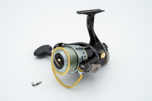 旋转钓鱼卷轴在白色背景图片下载