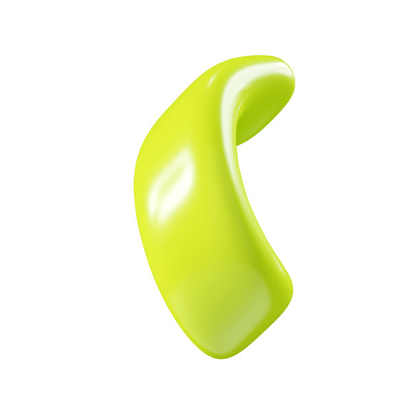 生日派对花柱绿色彩纸飘带元素。3d渲染插图。图片下载