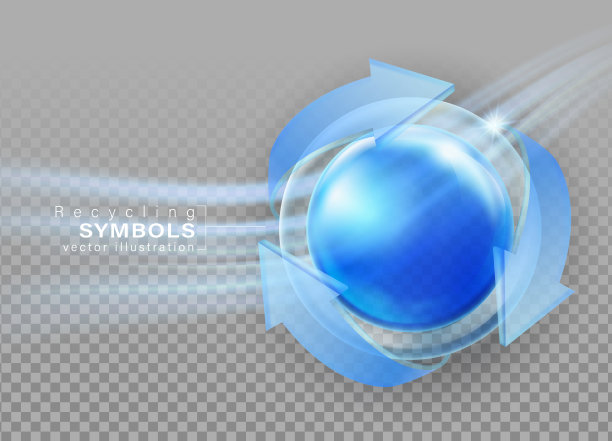 象征回收的水晶箭头图片下载