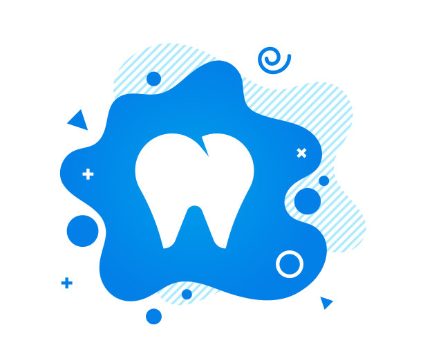 公告设计与牙齿图标和抽象背景图片下载