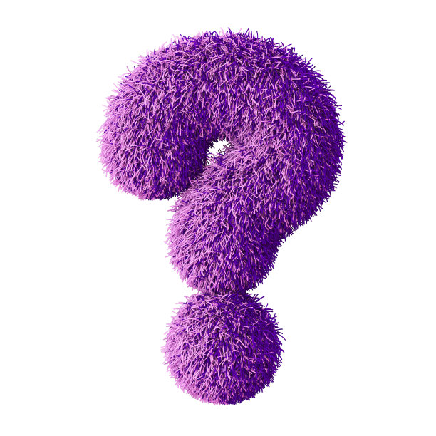 紫色毛皮问号3D图片下载