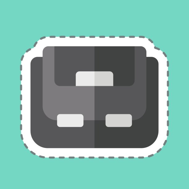 贴纸线切割肩包。与无人机符号有关。简单的设计说明图片下载