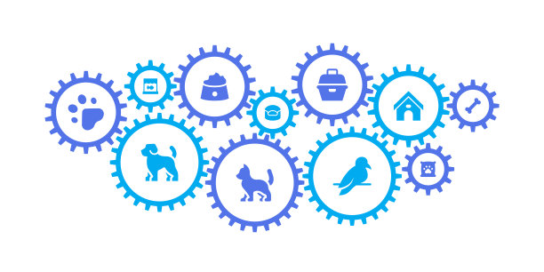 齿轮机构和宠物图标图片下载