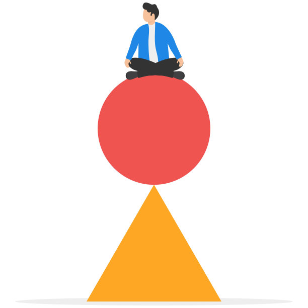 聪明商人的工作与生活平衡。职业选择，幸福，成功。矢量插图概念。图片下载