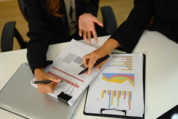 以上是女企业家在办公室会议上讨论财务文件的照片图片下载