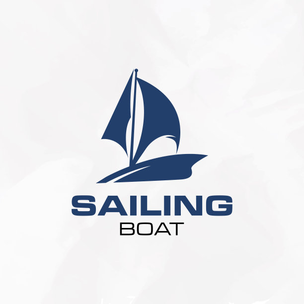 抽象船舶帆船标志模板为您的企业图片下载