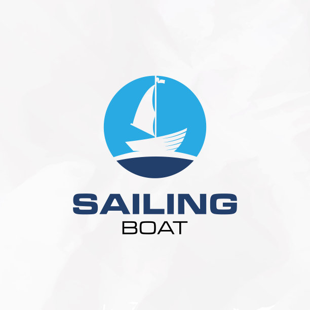 抽象船舶帆船标志模板为您的企业图片下载