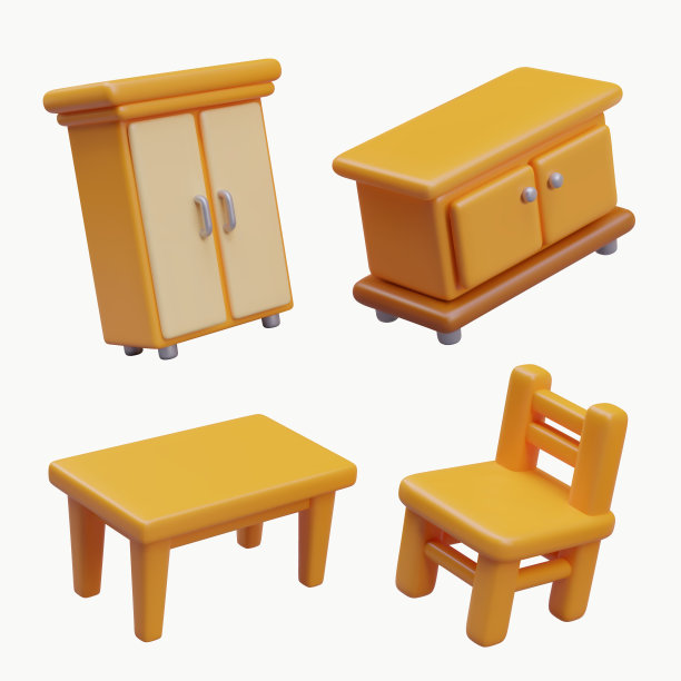 衣柜装饰檐口和铰链门，餐桌，抽屉柜图片下载