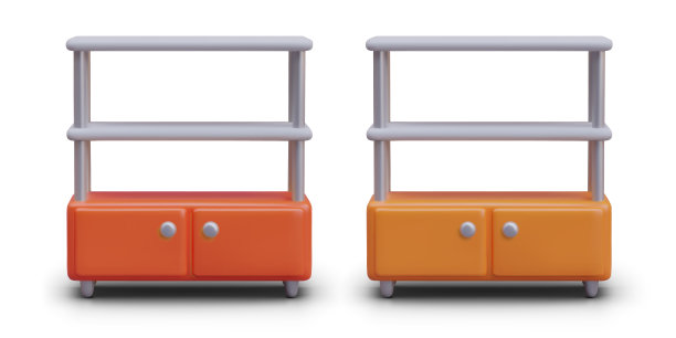 搭配不同衣柜的橙色和红色的构图图片下载