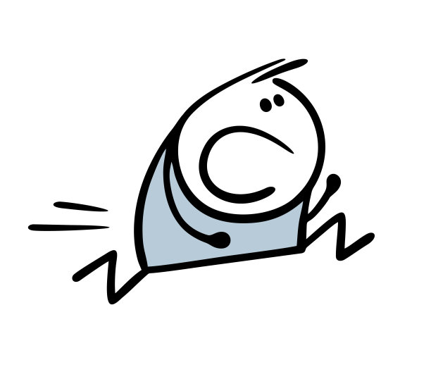 可爱的小男孩很害怕，急忙从怪物那里跑开。矢量插图一个可怕的危险和棍状人物在恐慌。那家伙张开嘴，大声尖叫，大声呼救。图片下载