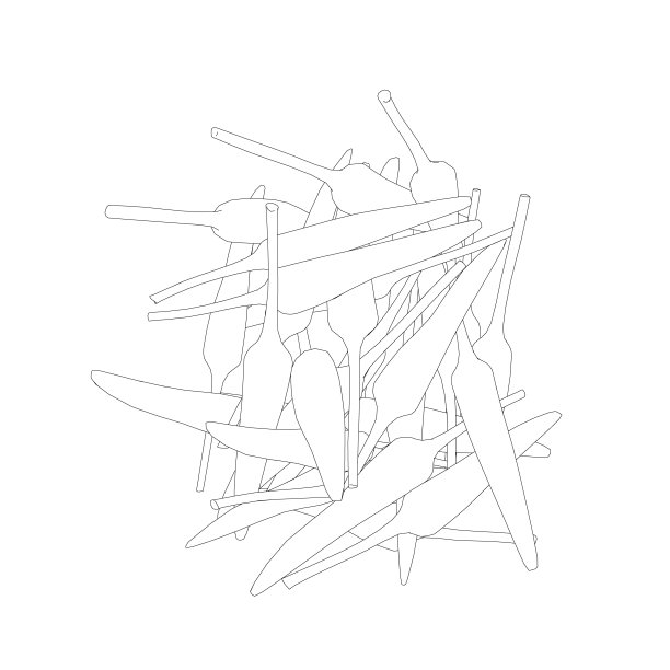 一串辣椒的轮廓，由白色背景上孤立的黑线组成。矢量插图。图片下载