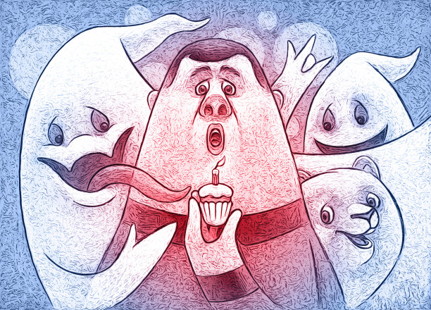 胖子拿着小蛋糕，还有猫和鬼图片下载