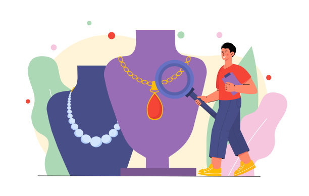 首饰修复矢量概念图片下载