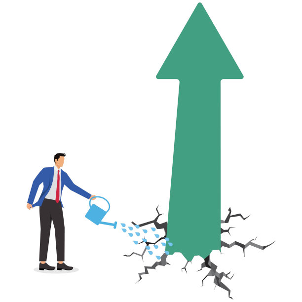 商人浇灌成长之箭，投资理念图片下载