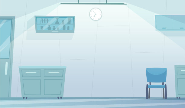 医疗柜室内医疗诊所柜体内部矢量图图片下载