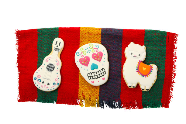 PNG，吉他，羊驼和沙球，孤立在白色背景。图片下载