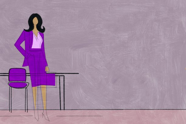 一个优雅的女人的数字插图图片下载