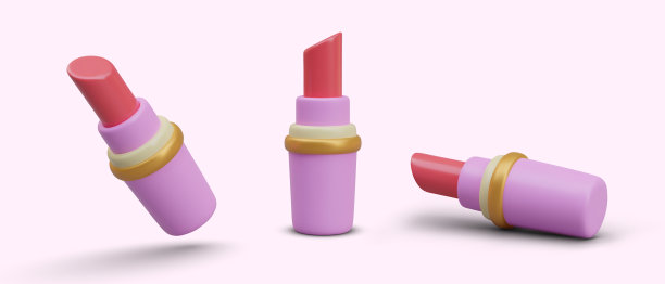 塑料盒里的红色口红。用于亮妆的化妆品图片下载