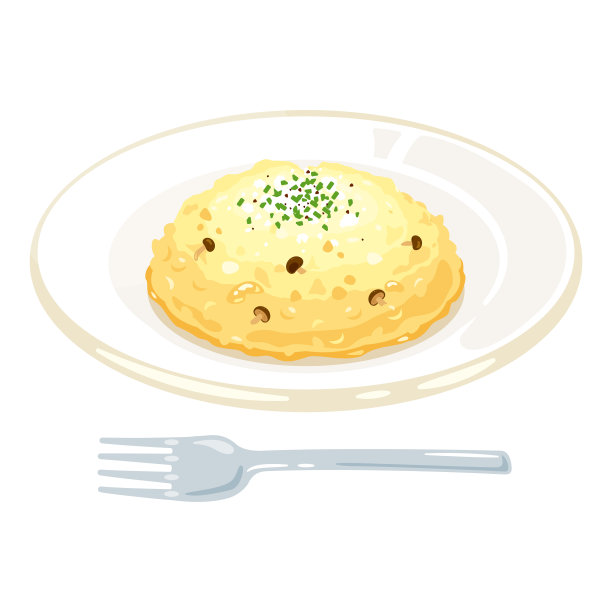 盘子里有奶油意大利烩饭图片下载